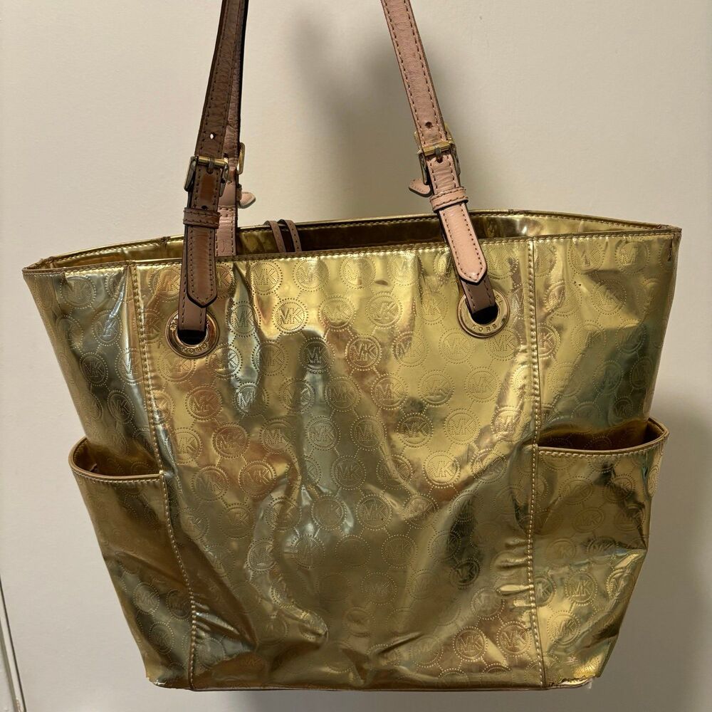 Micheal Kors Metallic Gold Tote Bag.